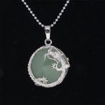 Buddha Stones Chinese Dragon Natural Quartz Crystal Healing Energy Necklace Pendant Necklaces & Pendants BS Green Aventurine