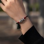 Buddha Stones 925 Sterling Silver Luck Koi Fish Braided Bracelet Bracelet BS 4