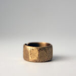 Buddha Stones Tibetan Simple Design Copper Brass Frosted Wealth Ring Ring BS 17