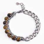 Buddha Stones Tiger Eye Picasso Jasper Frosted Stone Strength Bracelet Bracelet BS Tiger Eye