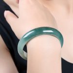 Buddha Stones Jade Abundance Luck Healing Bangle Bracelet Bracelet Cuff Bangle BS 4