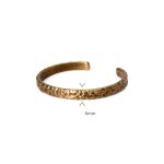 Buddha Stones Lava Rock Stone Copper Balance Cuff Bracelet Bangle Bracelet BS 22