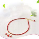 Buddha Stones Red Agate Confidence Calm Anklet Anklet BS 5