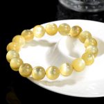 Buddha Stones Natural Golden Lepidolite Protection Prosperity Bracelet Bracelet BS 3