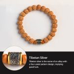Buddha Stones Tibet Rudraksha Bodhi Seed Wealth Auspiciousness Bracelet Bracelet BS 6