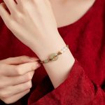 Buddhastoneshop Natural Hetian Jade Pearl Peace Buckle Luck Bracelet