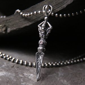 Buddha Stones 925 Sterling Silver Dorje Vajra Enlightenment Necklace Chain Pendant Necklaces & Pendants BS Dorje/Vajra(Enlightenment♥Spiritual Power)