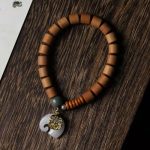 Buddha Stones Sandalwood Jade Elephant Protection Bracelet Bracelet BS 12