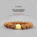 Buddhastoneshop Tibet Rudraksha Bodhi Seed Dzi Bead Amber Turquoise Wealth Bracelet