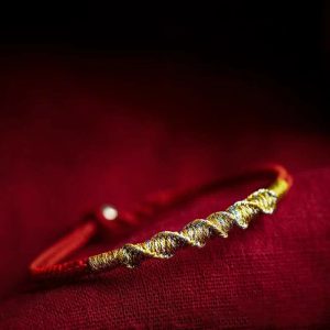 Buddha Stones 925 Sterling Silver Luck Strength Red String Protection Braid Bracelet Bracelet BS main