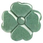 Buddha Stones Natural Lucky Four Leaf Clover Jade Prosperity Necklace Pendant Necklaces & Pendants BS 11