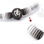 Buddha Stones Buddha Character Ebony Handcrafted Rope Bracelet Bracelet BS 7