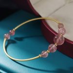 Buddha Stones Natural Strawberry Quartz Love Healing Bracelet Bangle Bracelet BS 5