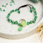 Buddha Stones Financial Success Jade Braided Weave Prosperity Abundance Anklet Anklet BS 1
