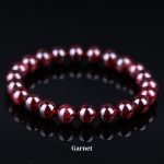 Buddha Stones Natural Stone Quartz Healing Beads Bracelet Bracelet BS 8mm Garnet
