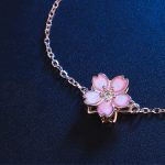 Buddha Stones 925 Sterling Silver Cherry Blossom Blessing Chain Bracelet Rotatable Ring Bracelet BS 7