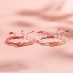 Buddha Stones Natural Gradient Agate Reincarnation Knot Peach Blossom Wealth Luck Handmade String Bracelet Bracelet BS 1