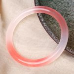 Buddha Stones Pink Golden Silk Jade Wealth Bracelet Bangle Bracelet & Bangle BS 2