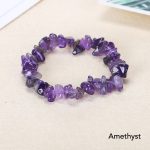 Natural Irregular Shape Crystal Stone Warmth Soothing Bracelet Bracelet BS Amethyst