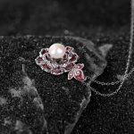 Buddha Stones 999 Sterling Silver Peony Flower Pearl Healing Necklace Pendant Necklaces & Pendants BS 2