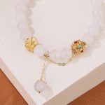 Buddha Stones Natural Red Agate White Agate Peach Blossom Self-acceptance Bracelet Bracelet BS 7