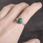 Buddha Stones 925 Sterling Silver Turquoise Wisdom Love Ring Ring BS 10