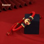 Buddha Stones Handmade 925 Sterling Silver Year of the Dragon Cute Chinese Zodiac Luck Braided Red Bracelet Bracelet BS Rooster(Wrist Circumference 14-19cm)