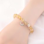 Citrine Luck Protection Moon Charm Bracelet Bracelet BS 3