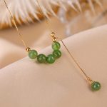 Buddha Stones 925 Sterling Silver Cyan Jade Beads Healing Necklace Pendant Necklaces & Pendants BS 8