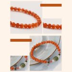 Buddha Stones Natural Red Agate Hetian Jade Bead Confidence Calm Bracelet Bracelet BS 6
