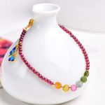 Buddha Stones Garnet Tourmaline Butterfly Protection Bracelet Anklet Bracelet Anklet BS 2