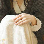 Buddha Stones 14k Gold Plated Copper Fu Lu Shou Crystal Peach Moonstone Happiness Wealth Ring Ring BS 13
