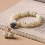 Buddha Stones Lucky Cat Bodhi Seed Cat Paw Peace Bracelet Bracelet BS 1