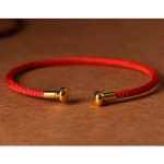 Buddha Stones Simple Design Handmade Luck Braid String Cuff Bracelet Bracelet BS 5