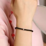 Buddha Stones Natural Black Obsidian Smoky Quartz Purification Strength Bracelet Bracelet BS 8