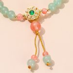 Buddha Stones Green Aventurine Luck Bead Tassel Bracelet Bracelet BS 3