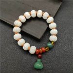 Buddha Stones Natural Bodhi Seed Agate Bodhi Harmony Bracelet Bracelet BS 2