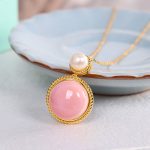 Buddha Stones 925 Sterling Silver Queen Conch Shell Pearl Luck Blessing Earrings Necklace Pendant Jewelry Set Bracelet Necklaces & Pendants BS Necklace