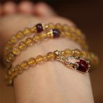 Buddha Stones Citrine Amethyst PiXiu Prosperity Happiness Protection Bracelet Bracelet BS 3