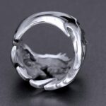 Buddha Stones Dragon Pattern Protection Strength Adjustable Ring Ring BS 18