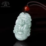 Buddha Stones Natural Jade 12 Chinese Zodiac Sucess Pendant Necklace Necklaces & Pendants BS main