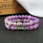 Buddha Stones 2Pcs Natural Crystal Agate Buddha Protection Bracelet Bracelet BS 23