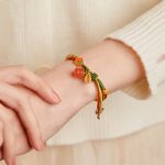 Buddha Stones Persimmon Red Agate Strength Reincarnation Knot Braid String Bracelet Bracelet BS 6