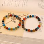 Buddha Stones Colorful Candy Agate Healing Strength Bead Bracelet Bracelet BS 14
