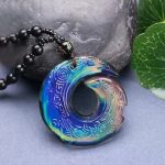 Color-Changing One's Luck Improves Design Pattern Liuli Crystal Necklace Pendant Necklaces & Pendants BS Color-Changing Pendant+Beads Rope