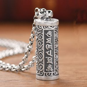 Buddha Stones Six True Words Protection Necklace Pendant Necklaces & Pendants BS Copper