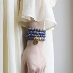 Buddha Stones Lazurite Picasso Jasper Amazonite Rhodonite Apatite Positive Lotus Prayer Bead Bracelet Mala Bracelet BS 1