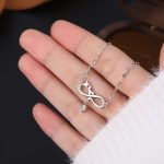 Buddha Stones 999 Sterling Silver Year Of The Dragon Endless Knot Tail Charm Protection Necklace Pendant Necklaces & Pendants BS 3