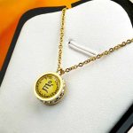 Buddha Stones Tibetan Yellow God Of Wealth Green Tara Buddha Serenity Titanium Steel Necklace Pendant Necklaces & Pendants BS 2