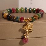 Buddha Stones Colorful Tourmaline Butterfly Charm Wisdom Bracelet Bracelet BS 5